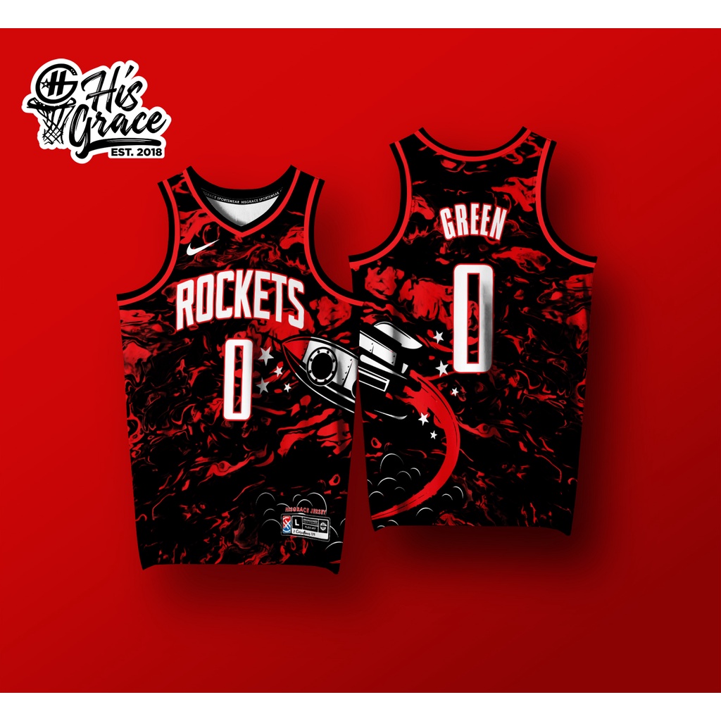 HOUSTON ROCKETS JALEN GREEN FULL SUBLIMATION HG CONCEPT JERSEY Shopee