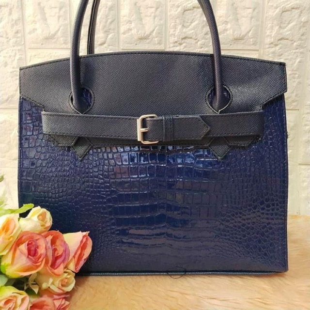 navy blue birkin bag