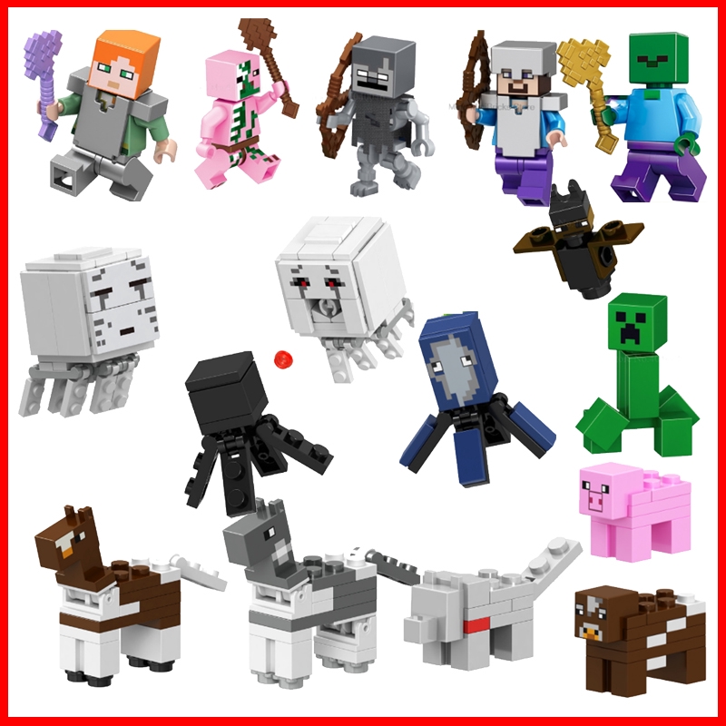 Minifigures DIY Building Blocks Minecraft animal Series lego gift Model ...