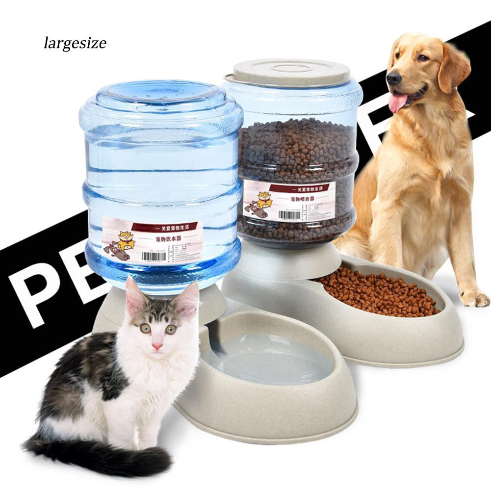 Lgsz 3 75l Pet Cat Dog Automatic Feeder Food Drink Animal Bowl