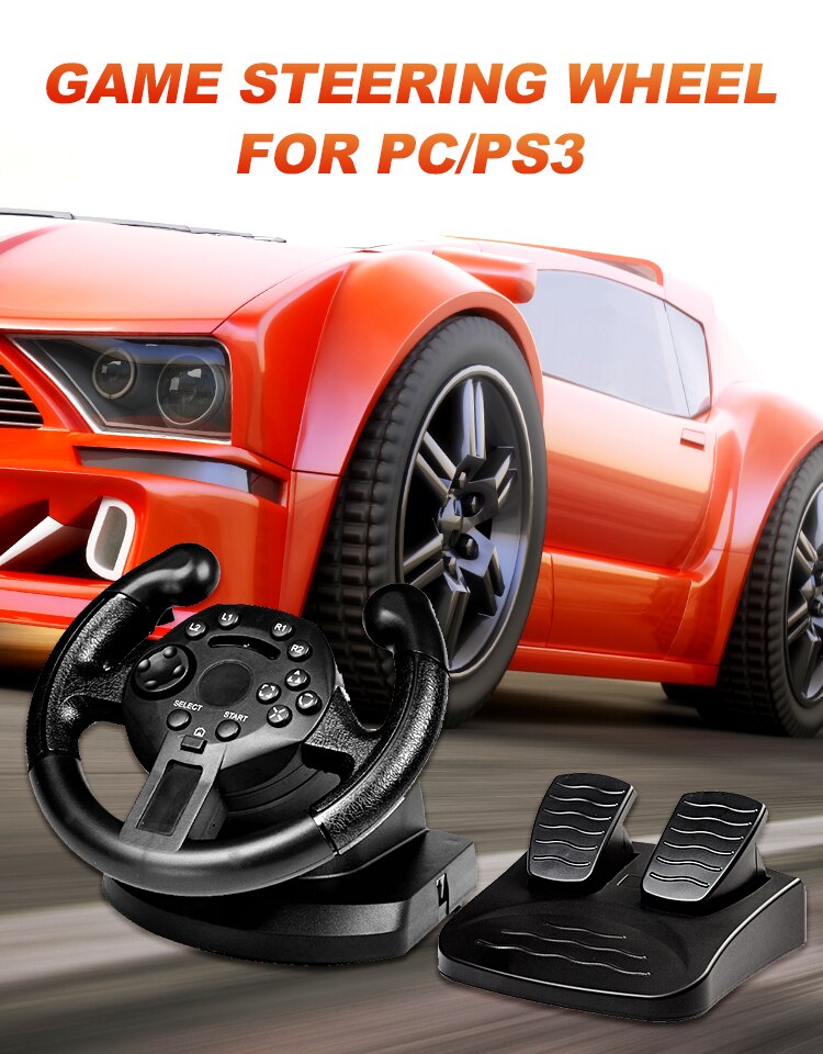 Racing Steering Wheel For PS3 Game Steering Wheel PC Vibration