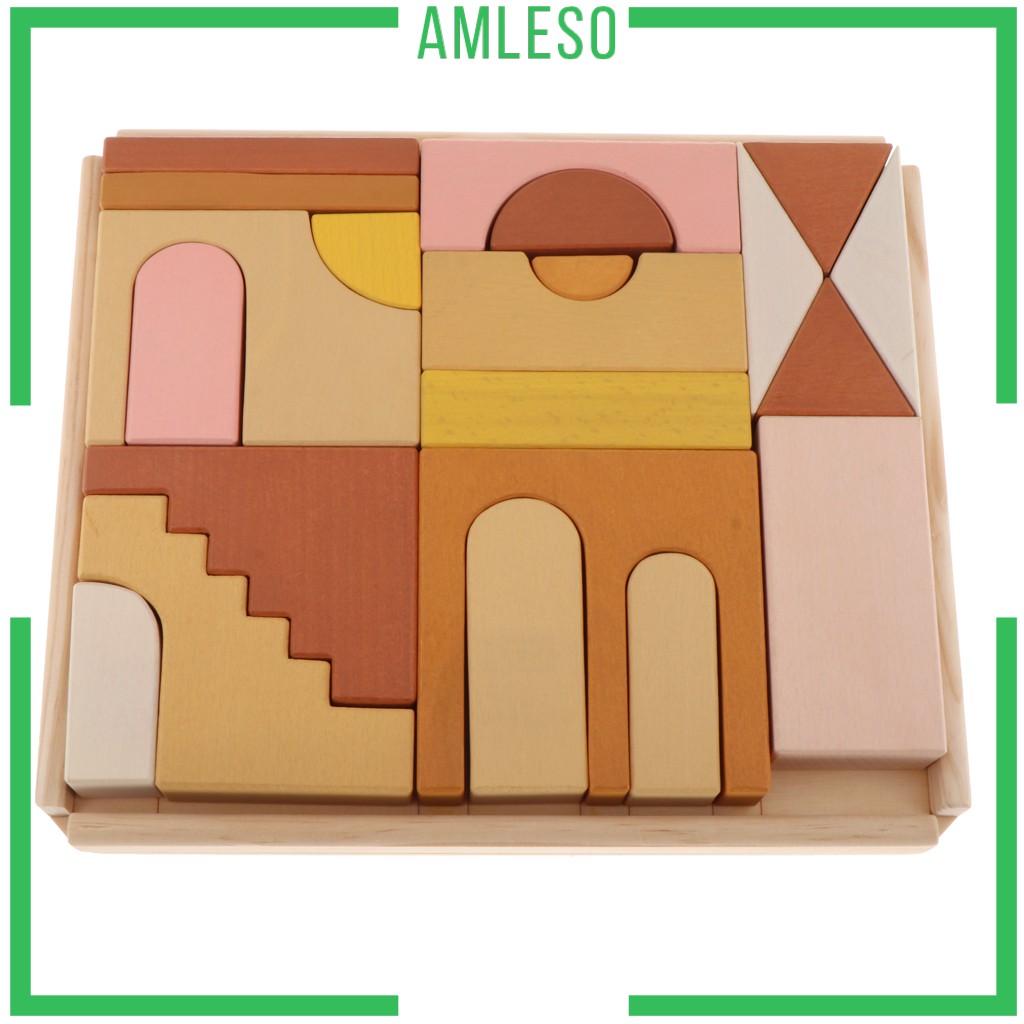kids wooden block set