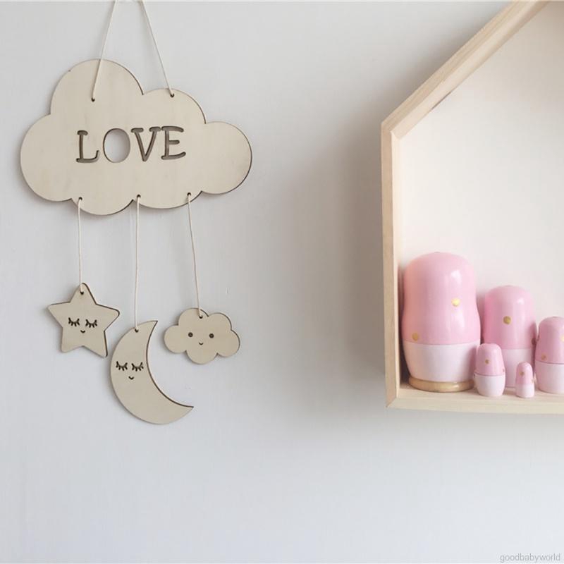 wooden cloud wall decor