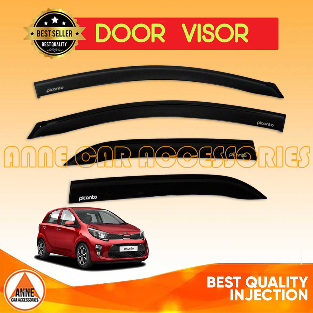 Injection Type Kia Picanto 2018 2019 2020 2021 Door Visor Rain Visor ...