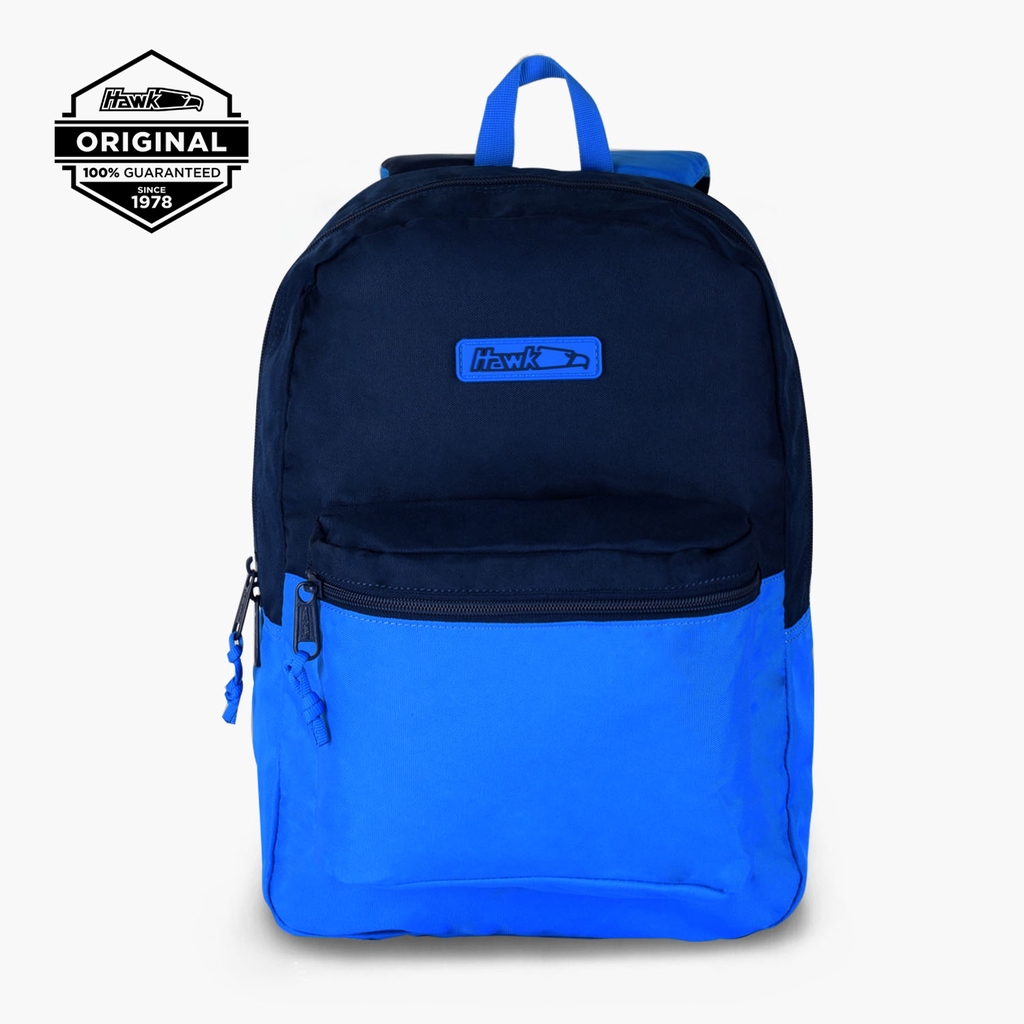 Hawk 4897 Backpack (Navy Blue/Royal Blue) | Shopee Philippines