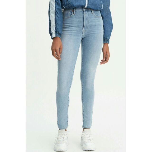 levi's mile high super skinny light blue denim