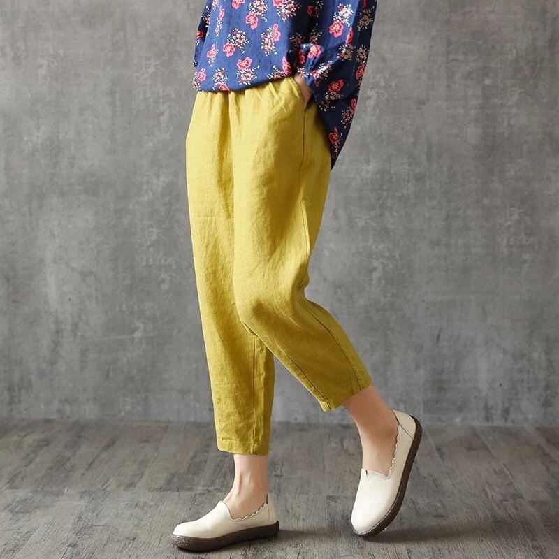 women's plus size linen pants