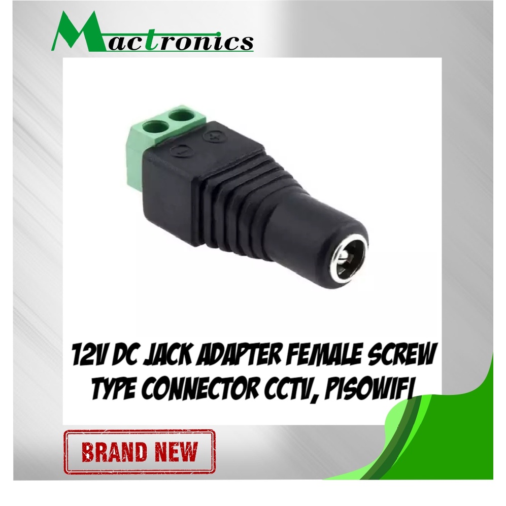 5 PCS DC Jack Adapter Female Screw Type Connector for CCTV, Pisowifi