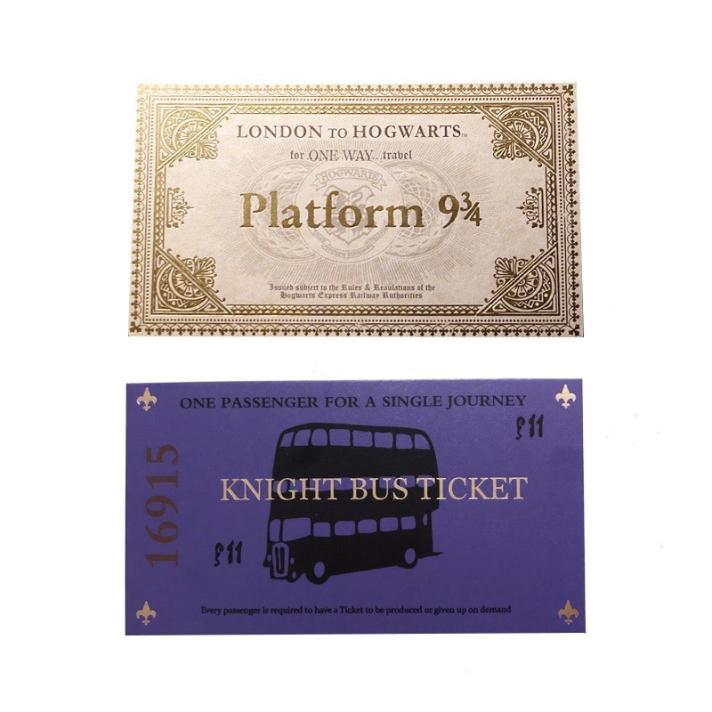 set of harry potter platform 9 34 and knight bus tickets shopee