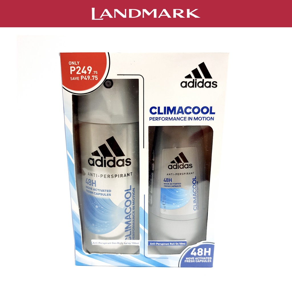 Landmark Adidas Climacool Deo Body Spray 150ml + Rollon 50ml Shopee