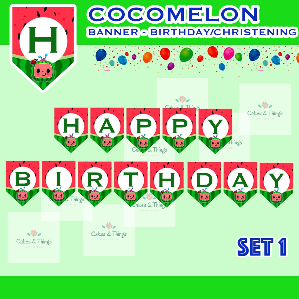 Cocomelon Happy Birthday Banner Shopee Philippines