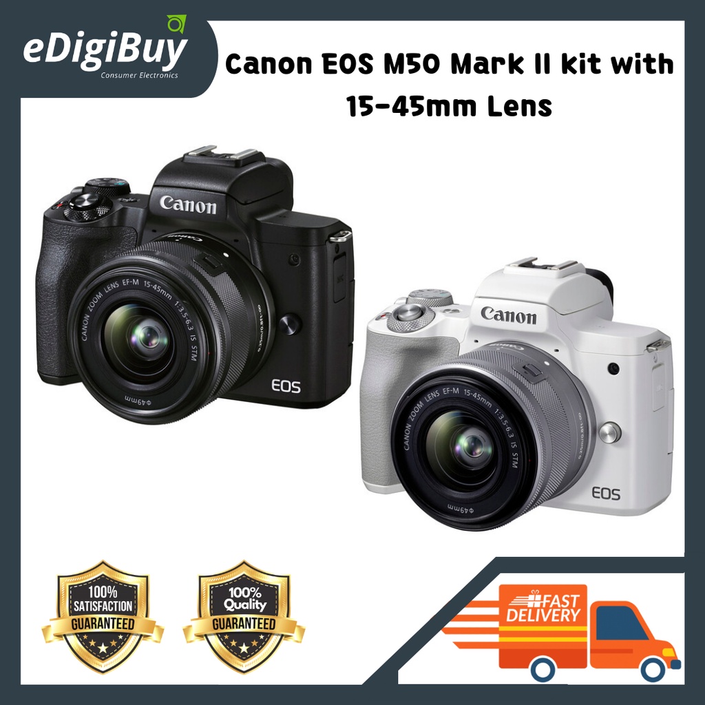 Canon EOS M50 Mark II Mirrorless Digital Camera with 1545mm Lens