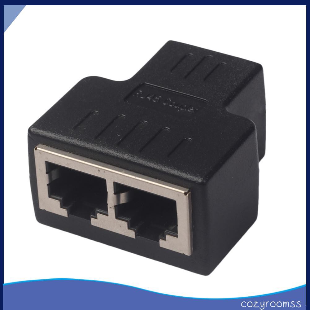 1 to 2 Ways LAN Ethernet Network Cable RJ45 Splitter Connector Adapter ...