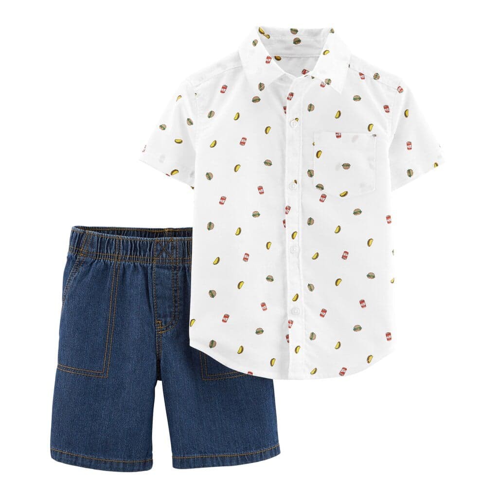 polo denim shorts