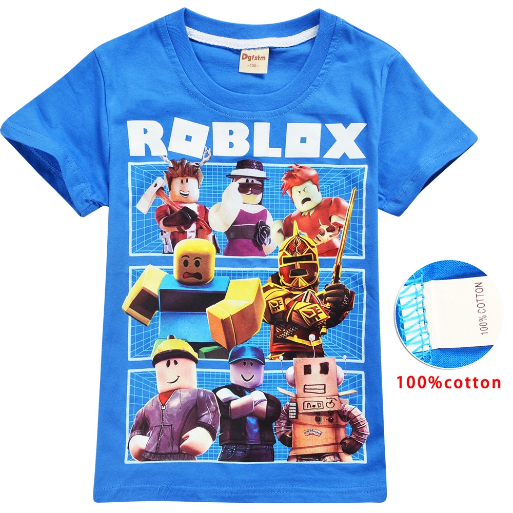 Roblox Kids T Shirts For Boys And Girls Tops Cartoon Tee Shirts Pure Cotton Shopee Philippines - roblox characters kids online cartoon boys girls birthday gift top t shirt 785 funny casual tshirt quality t shirts t shirt slogans from
