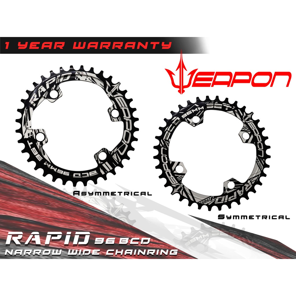 96bcd symmetrical chainring