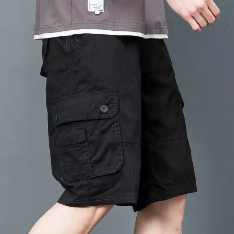 high quality plain six pocket cargo shorts with belt #17910 | Shopee ...