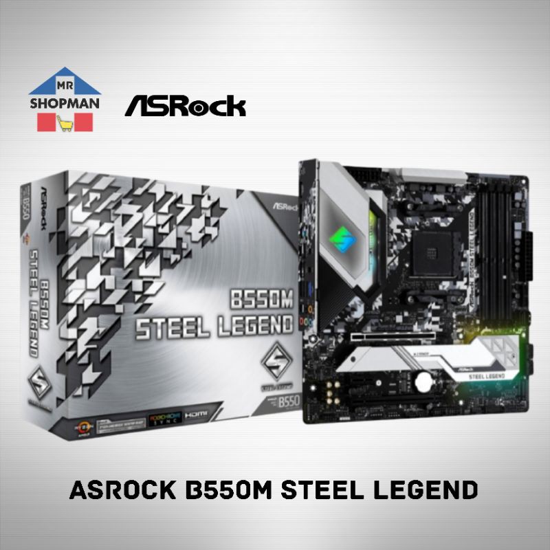 Asrock B550M Steel Legend MATX Amd Am4 Motherboard Shopee Philippines