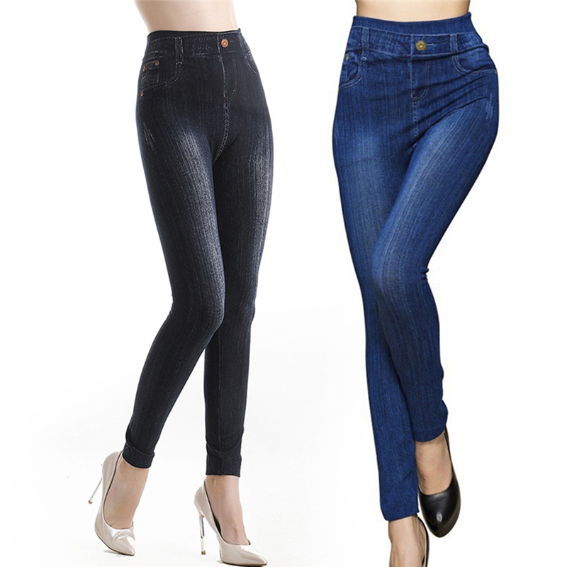 blue denim jeggings