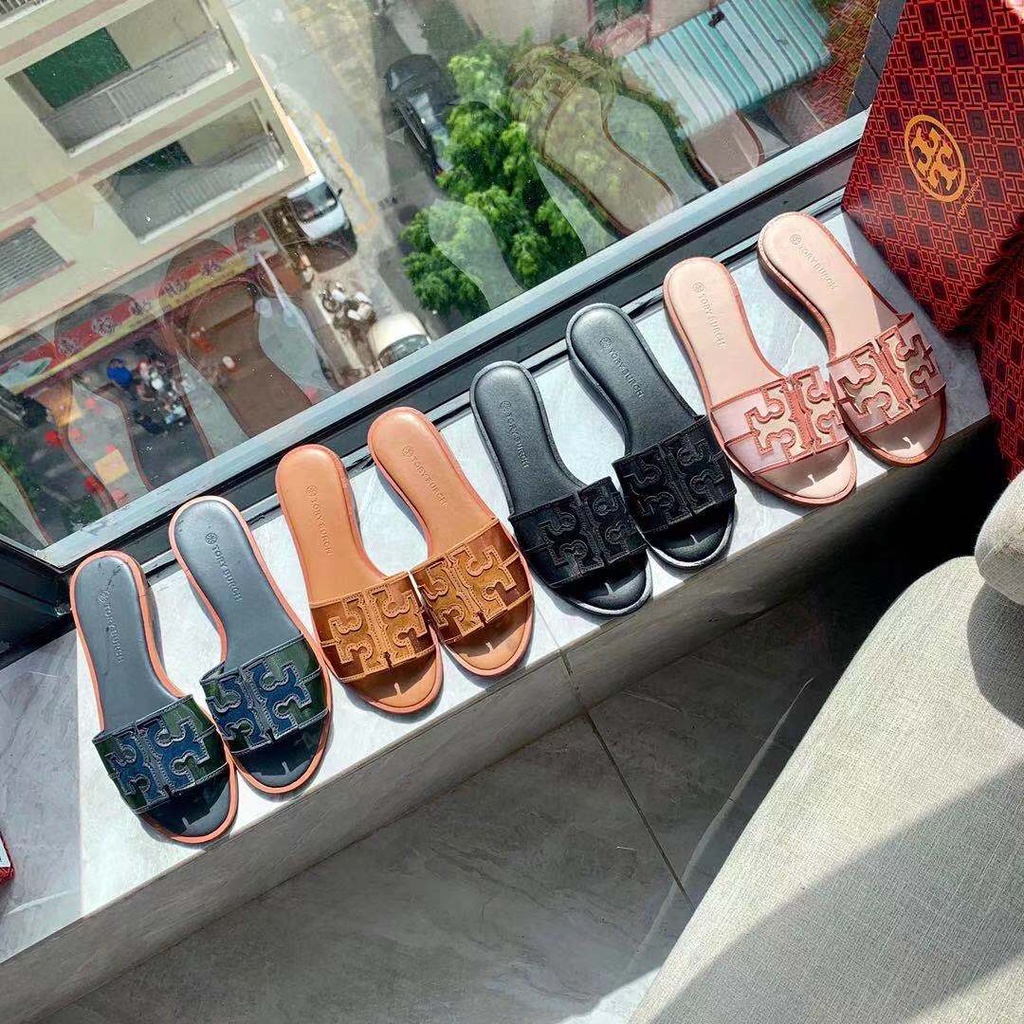 Tory Burch new mesh slippers/sandals summer shoes 4 colors | Shopee  Philippines