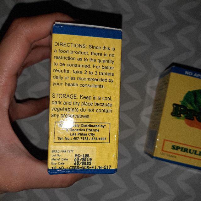 Provimin Spirulina Vegetablet 150s Shopee Philippines