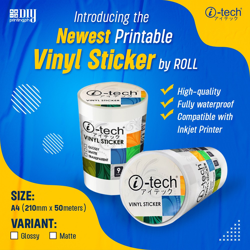 i tech newest waterproof printable vinyl sticker roll