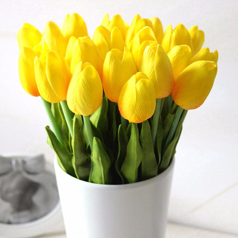 10PCS Artificial Tulips / Latex Real Touch fake Flowers ...