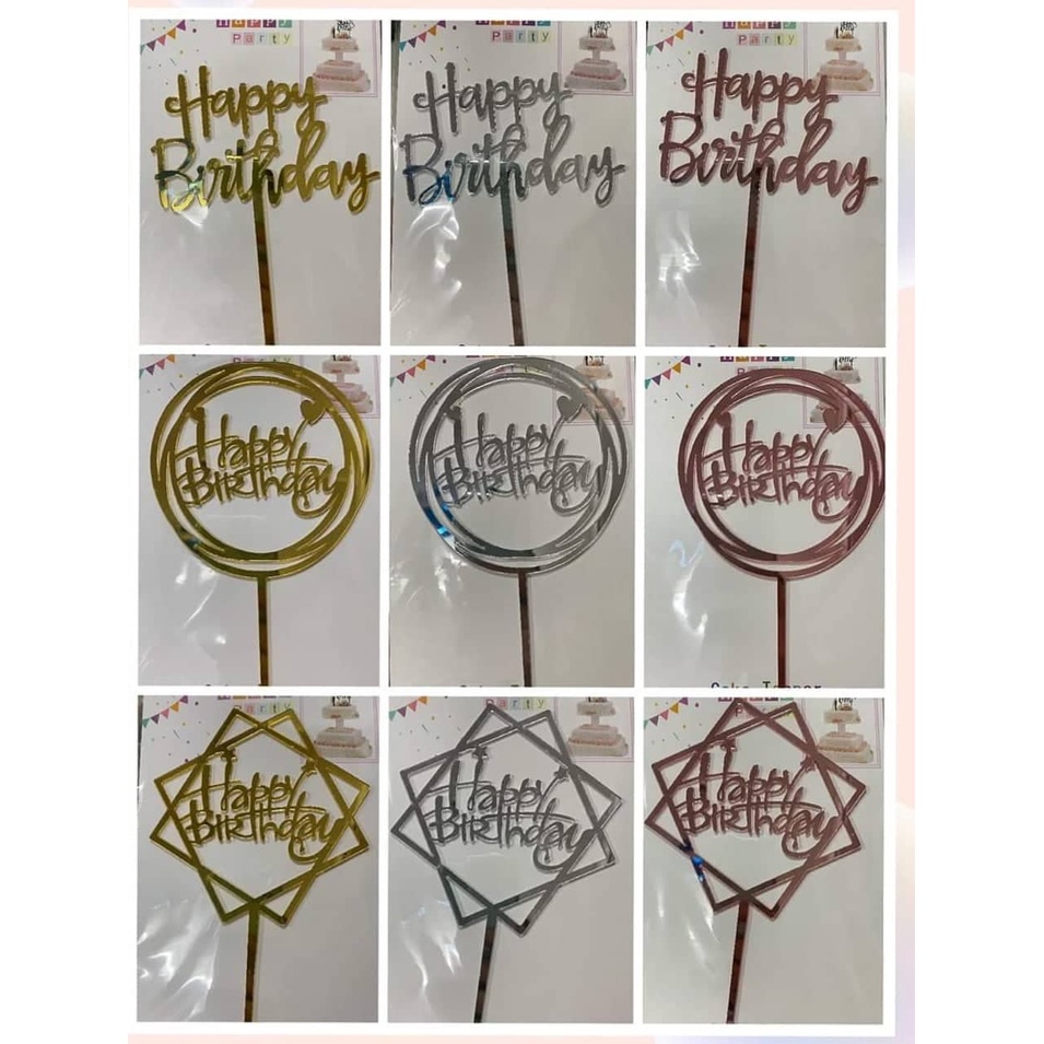 HBD TOPPERS ROUND CURSIVE Shopee Philippines