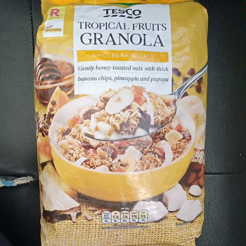 NEAR EXPIRATION SALE UNTIL FEB. 28, 2022 Tropical Fruits Granola (Tesco