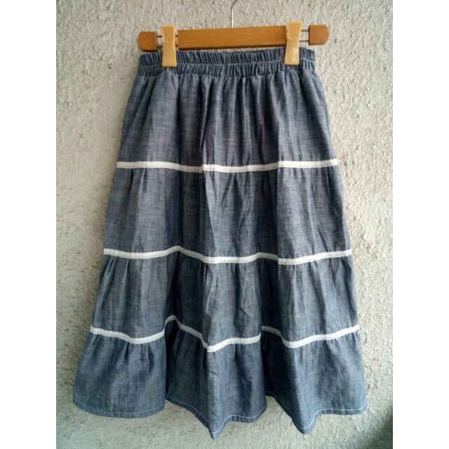 denim skirt grey