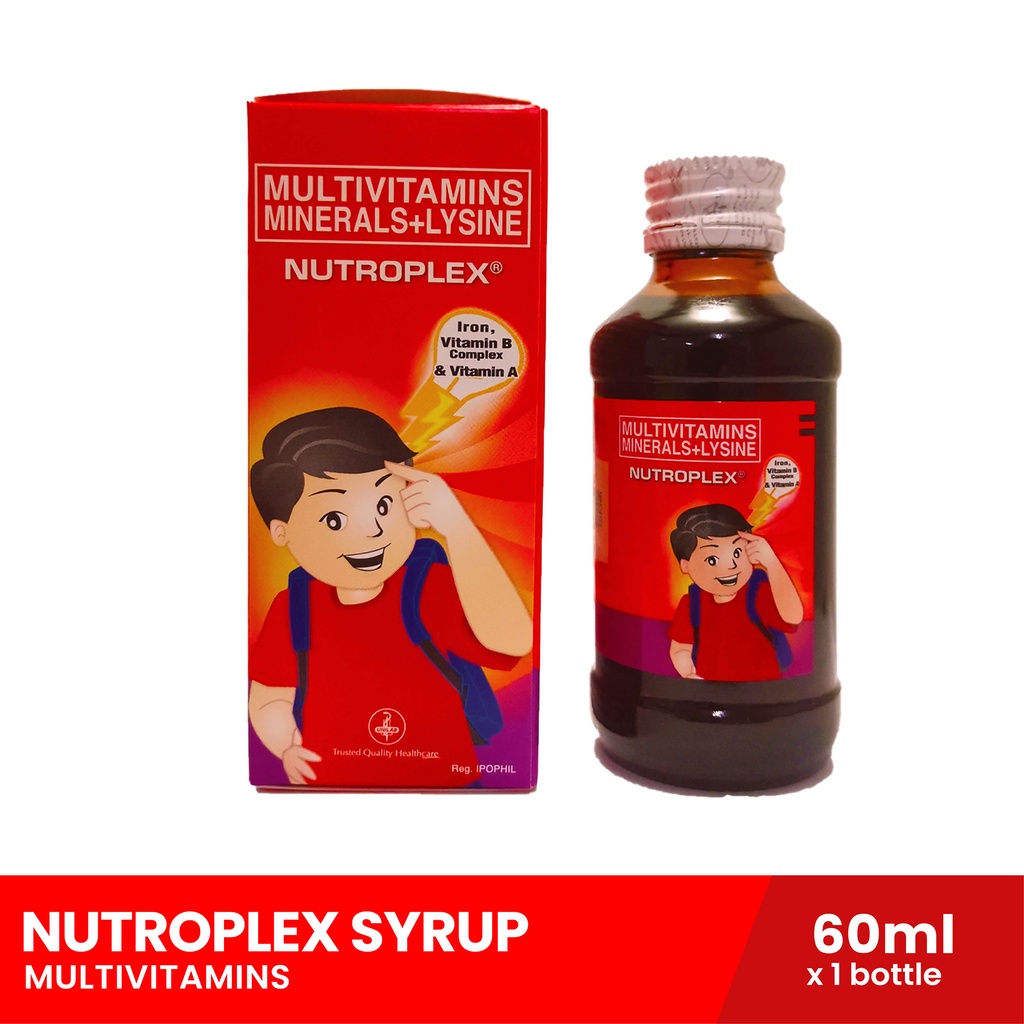 NUTROPLEX Multivitamins Syrup 60ml x 1 bottle, kids vitamins syrup ...