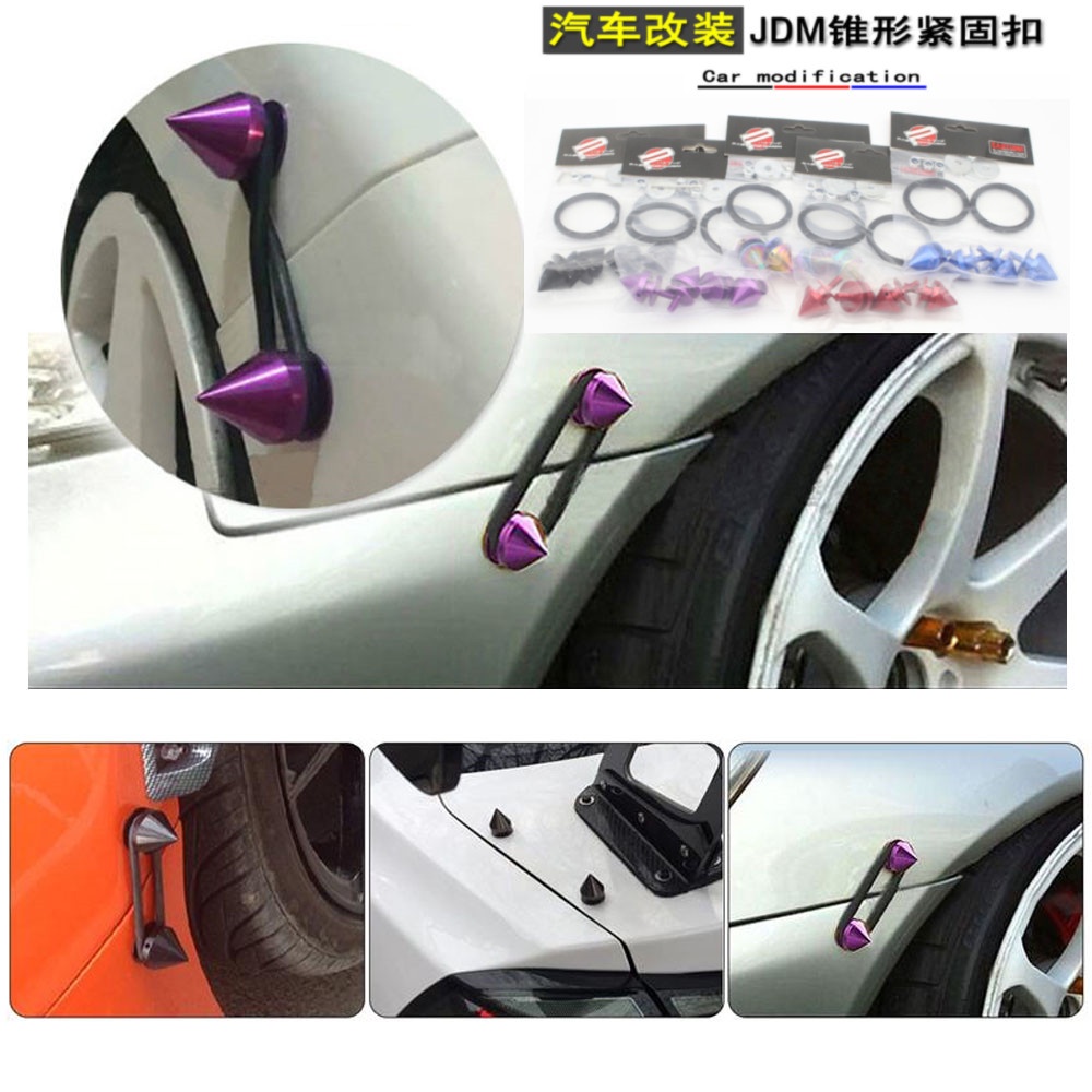 JDM1 Set Universal Car Auto Spike Front Bumper Hatch Lids Quick
