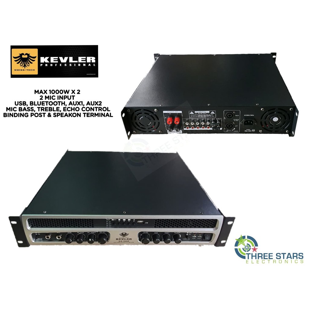 Kevler Gx 5000 1000w X2 Professional Power Amplifier Gx 5000 Gx5000 Shopee Philippines