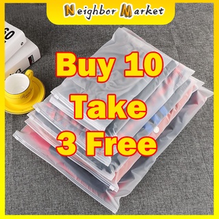 【In Stock】Clothing Ziplock Bag  Travel Pouch Frosted Matte Ziplock Bag Packaging Packaging Storage #1