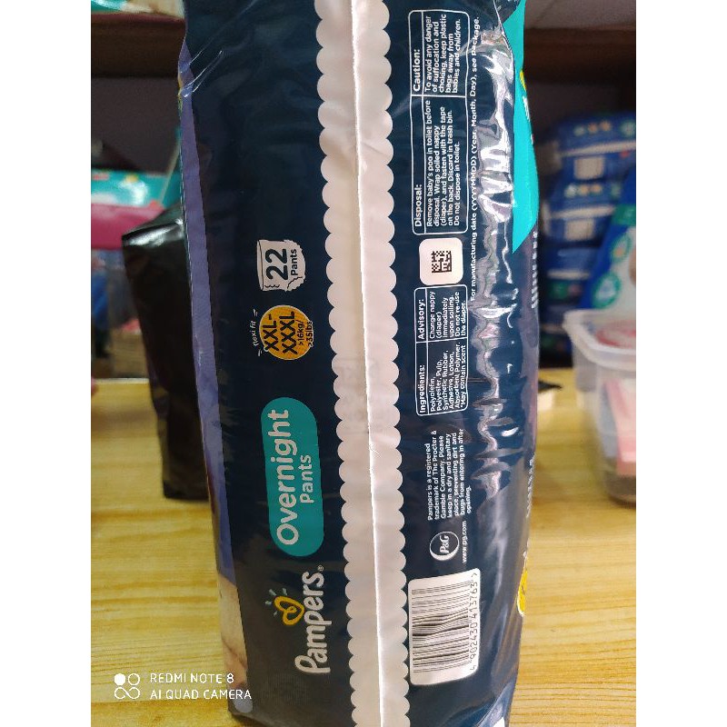 pampers overnight nappies