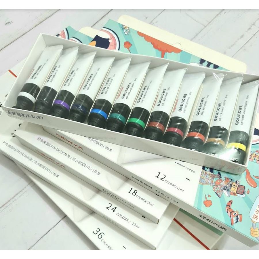MIYA HIMI Gouache Paint Tube Set 12s, 18s, 24s, 36s Shopee Philippines