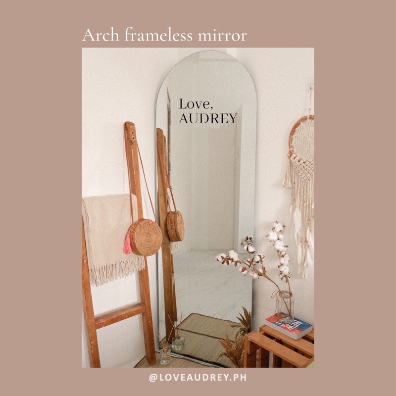 Arch frameless full body mirror (on hand ready to ship /PLS. read the