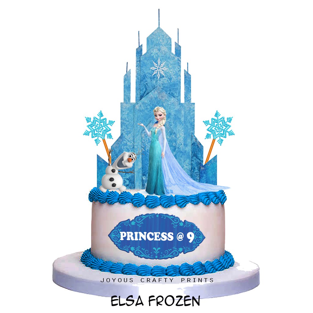 FROZEN ELSA PERSONALIZED CAKE TOPPER | Shopee Philippines