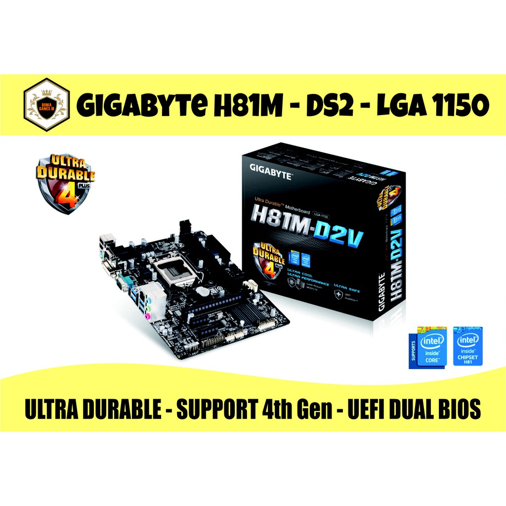 GIGABYTE GAH81MS2PV LGA 1150 Intel H81 SATA 6Gb/s USB Micro ATX Intel