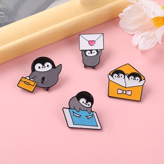 Penguin Postman Enamel Pins Deliver love Bear Brooches Shirt Lapel Badge Bag Funny Cute Jewelry Gift for Kids #7