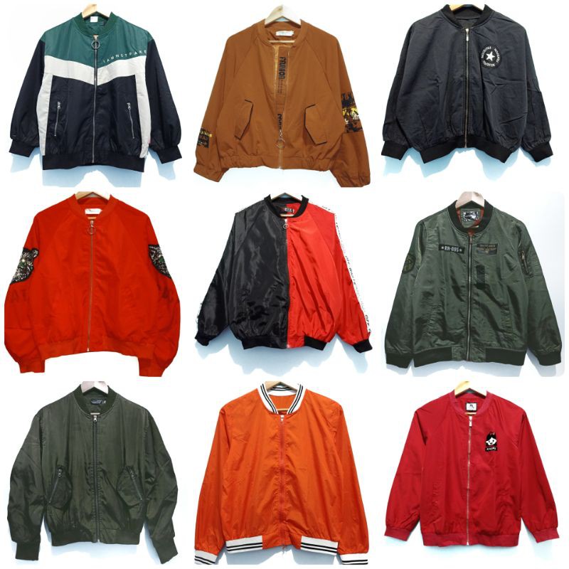 Korean bomber jackets unisex jackets preloved Shopee Philippines
