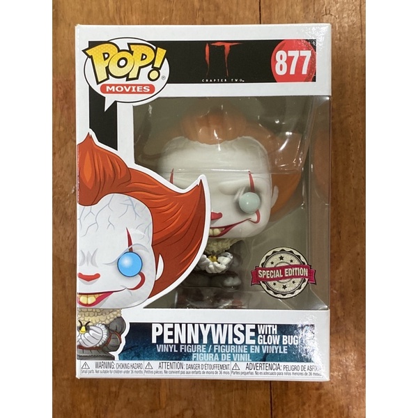 Pennywise Funko Pop - IT #877 - Pennywise with Glow Bug (SE) | Shopee ...