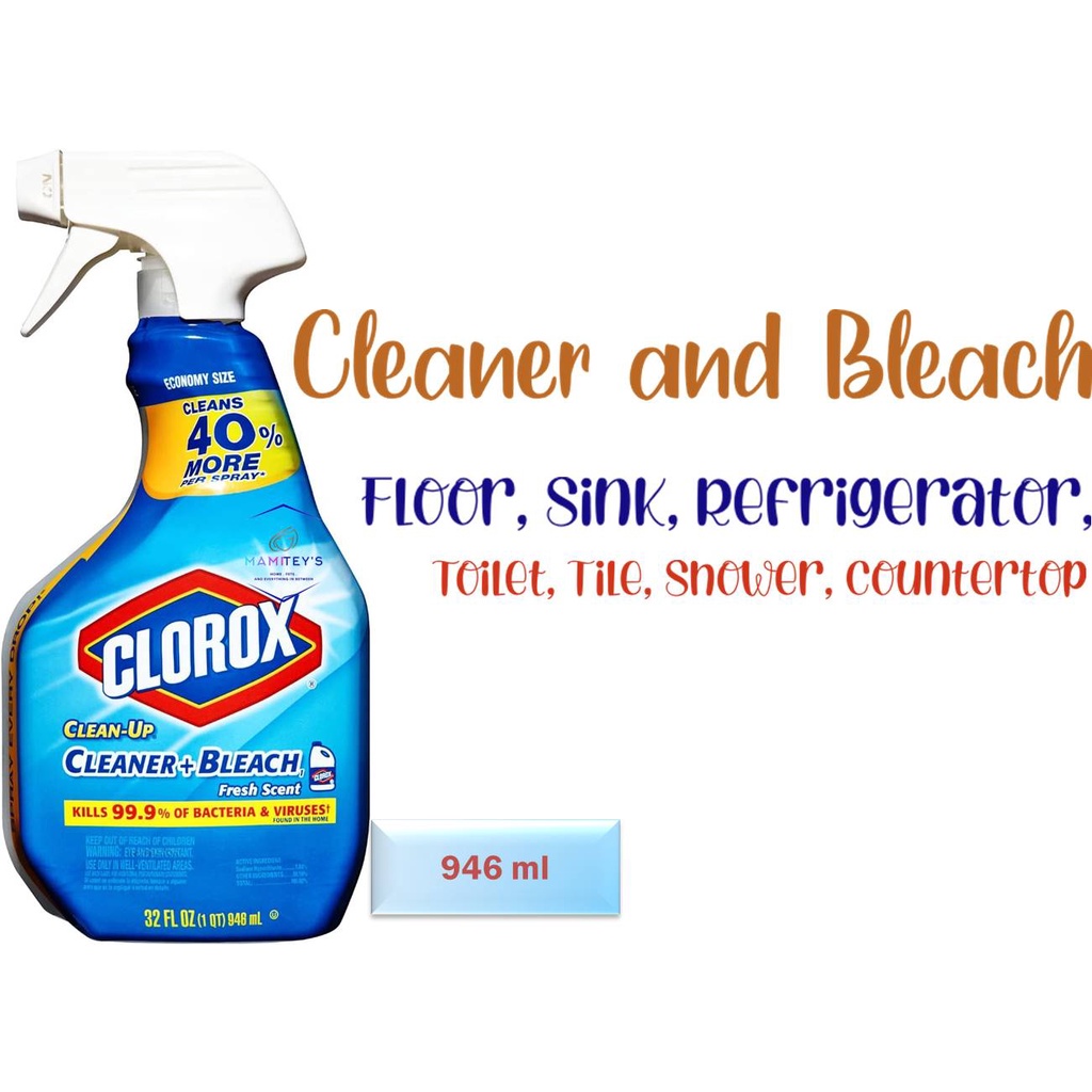Clorox Cleanup Cleaner and Bleach Fresh Scent/Original 946ml Shopee