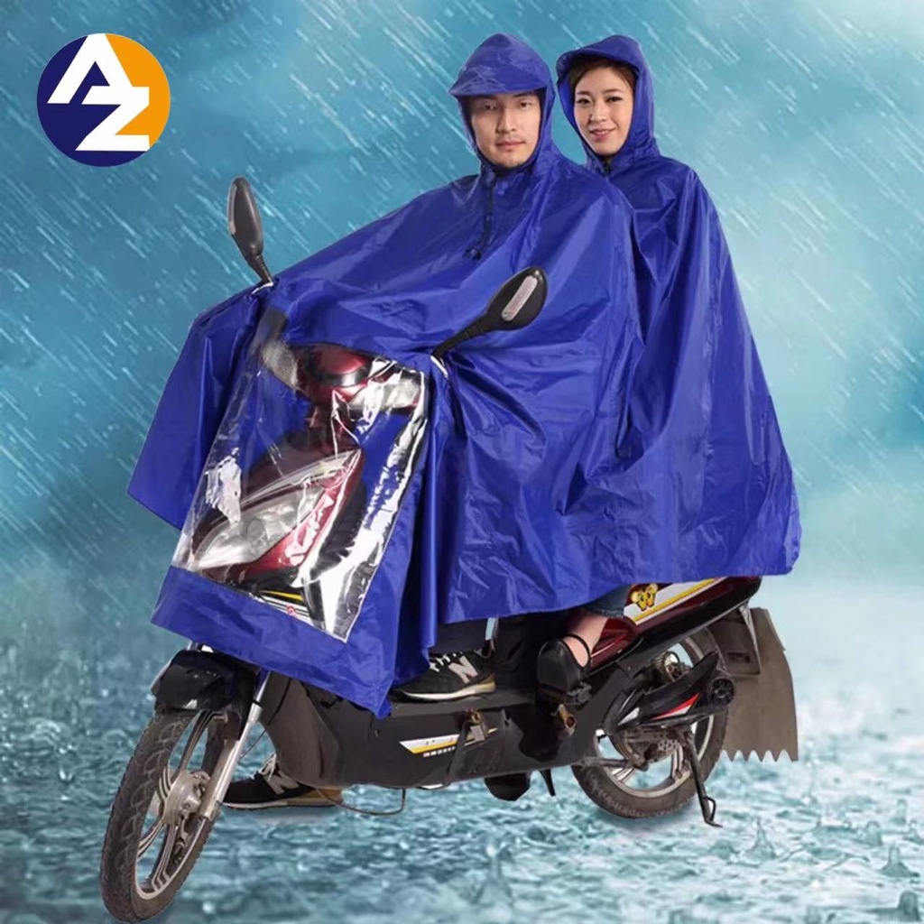 AZ Waterproof Double 2-person Convenient motor raincoat | Shopee ...
