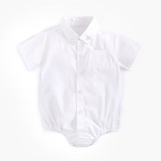 collared romper baby boy