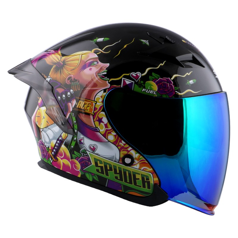 Spyder Open-face Helmet with Dual Visor FUEL GD Neo Series- ACE ...