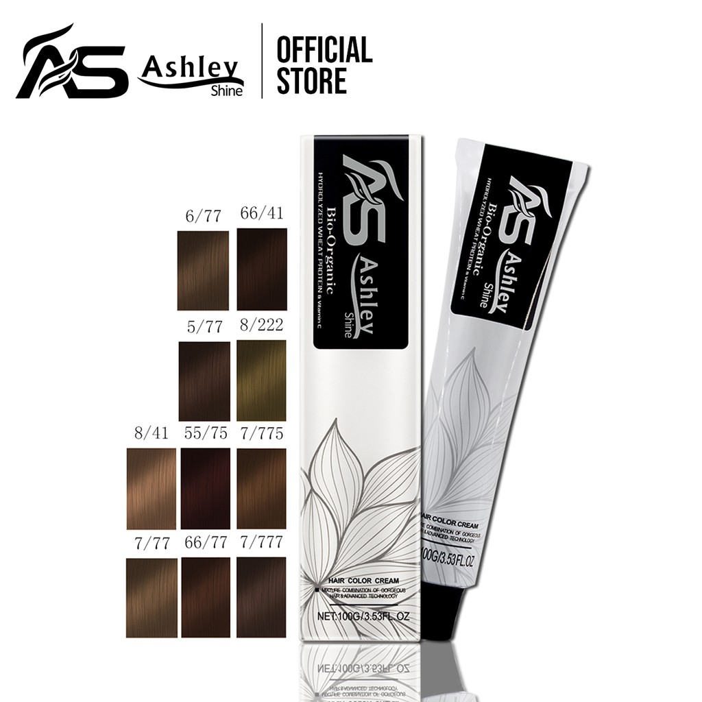 Ashley Shine Bio-Organic Hair Color (Brown Intensive/77) AS-R801 ...