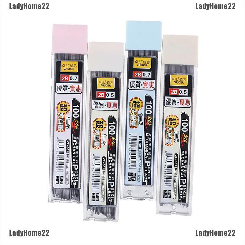 100Pcs graphite lead 2b mechanical pencil refill automatic replace