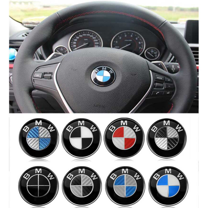 45mm Car Steering Wheel Sticker For Bmw X1 X3 X5 X6 1 3 5 7 Series Auto Emblem Badge Decal Accessories Shopee Philippines