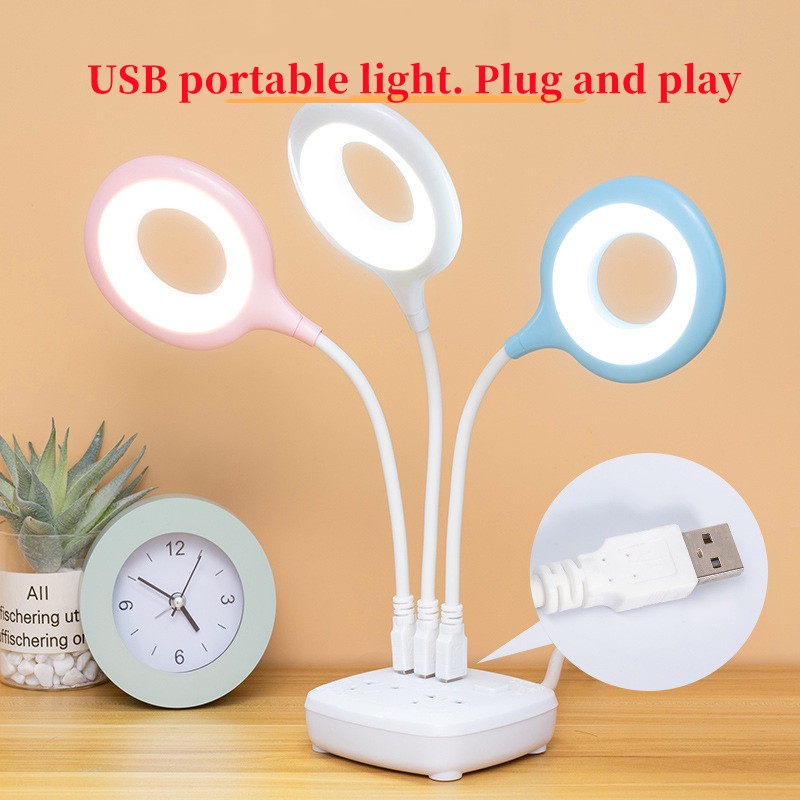 USB Computer Desk Lamp LED Desk Lamp Foldable and Curved Study Room